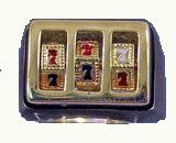 18K GOLD LUCKY POKIES POKER MENS SLOT RING