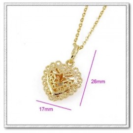 18k gold EP heart necklace