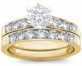 18K GOLD EP 2.0CT DIAMOND SIMULATED ENGAGEMENT RING