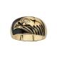 18K GOLD EP MENS EAGLE DIAMOND SIMULATED DRESS RING