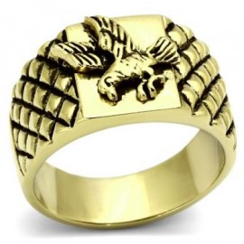 18K GOLD EP MENS EAGLE  RING